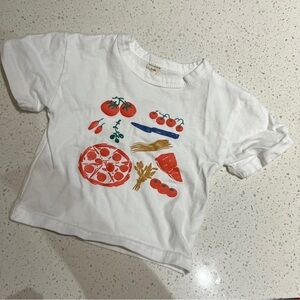 Kids' White Pizza Graphic Tee